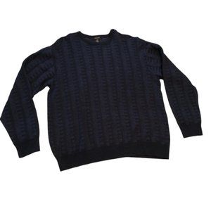 Mino Milano Made in Italy Men's XXL Long Sleeve Wool Acrylic Sweater navy